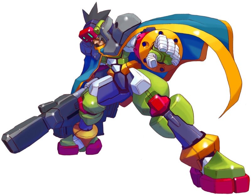 Mechanical Robot Character — Blue