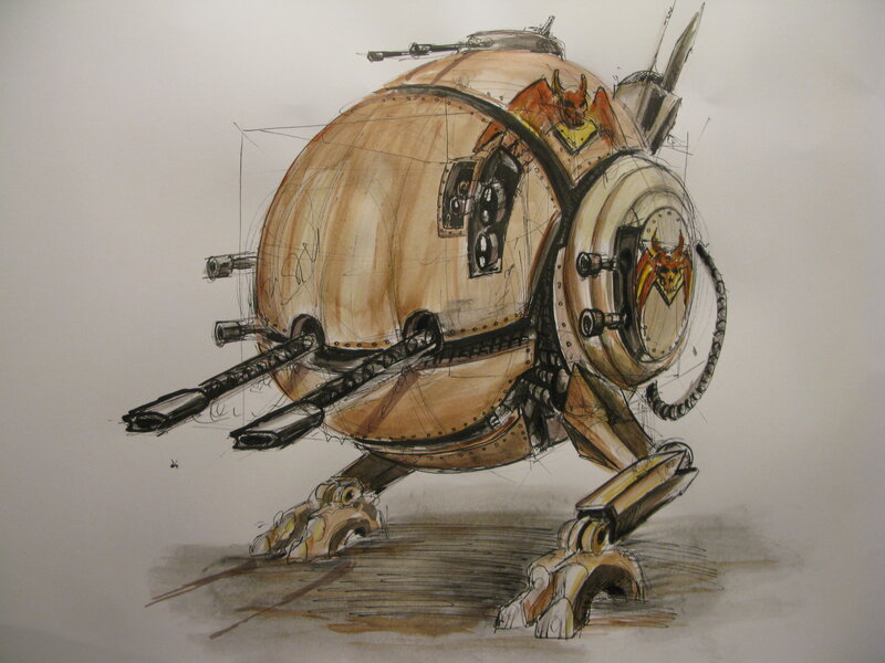 mechanical robot concept art