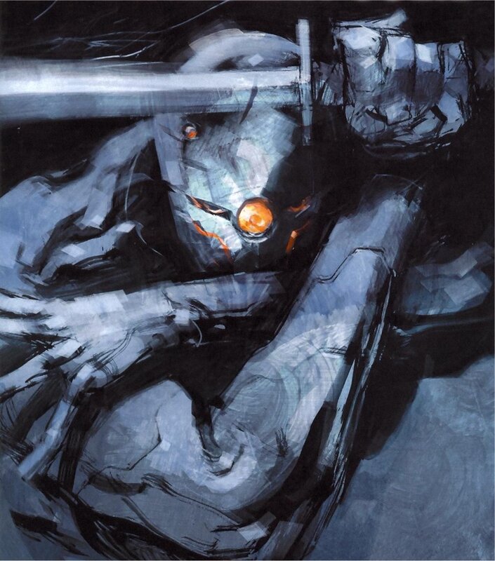 Mechanical Robot Figure — Blue