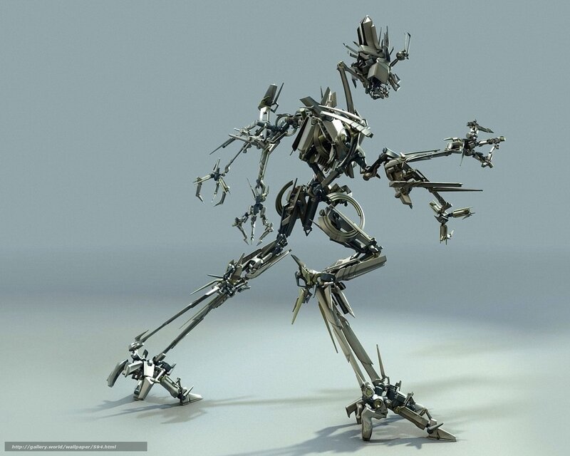 Mechanical robot figure