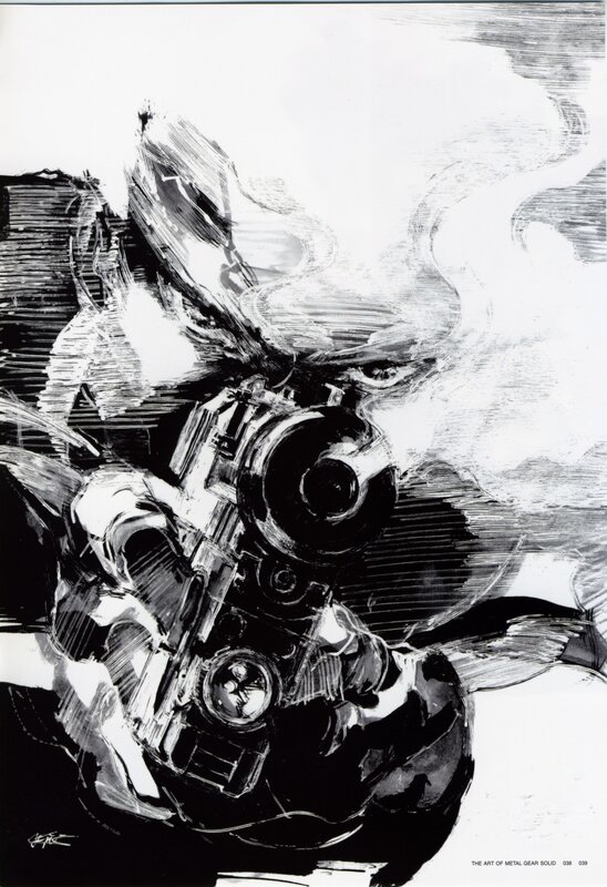 Mechanical Robot Head — Black, Dramatic, Manga