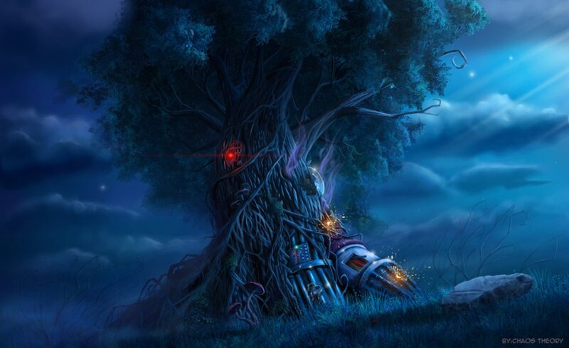 Mechanical Robot in Tree