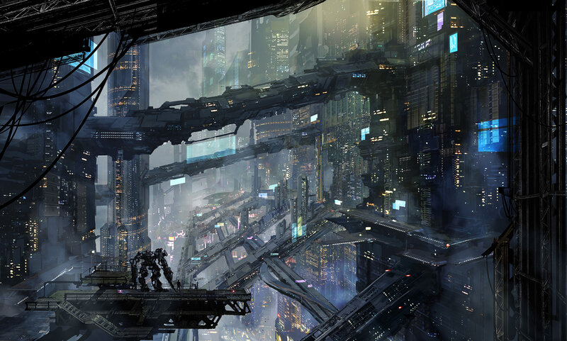 Mechanical Robot on Platform