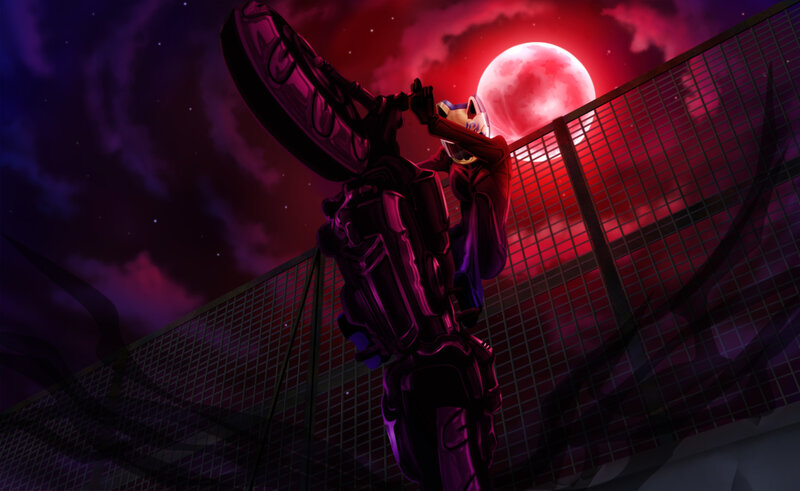 Mechanical Robot — Purple, Dramatic