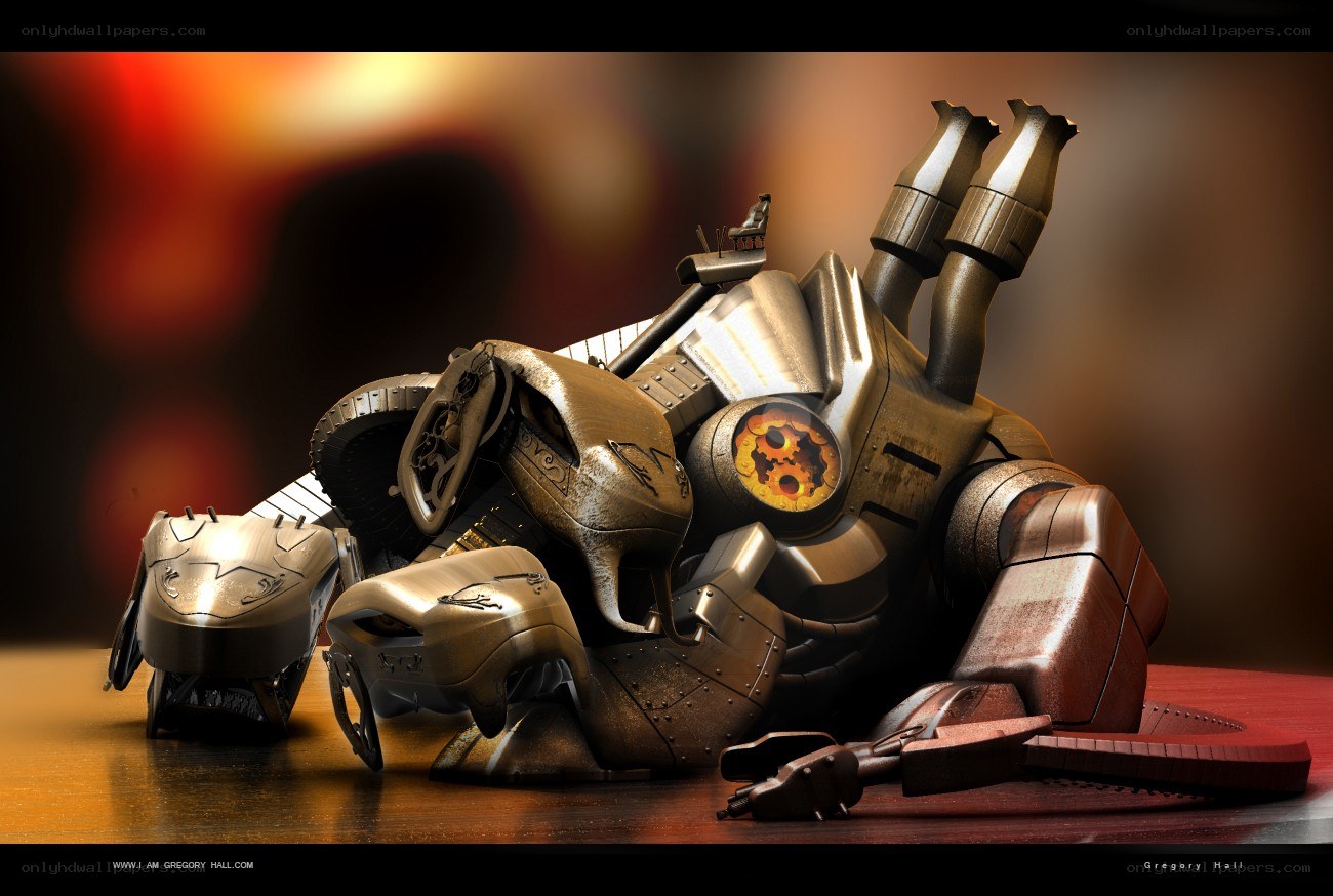 Mechanical robot sculpture