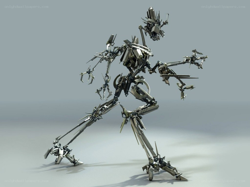 mechanical robot sculpture
