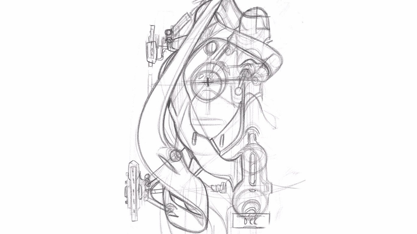 mechanical robot sketch