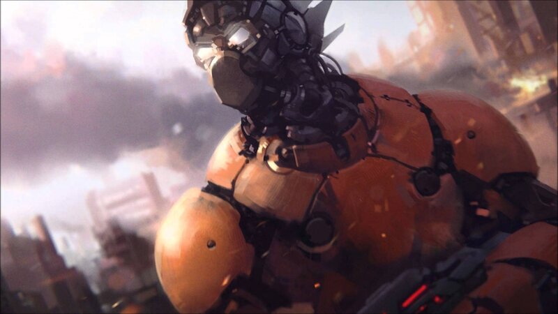 Mechanical Robot Soldier — Orange