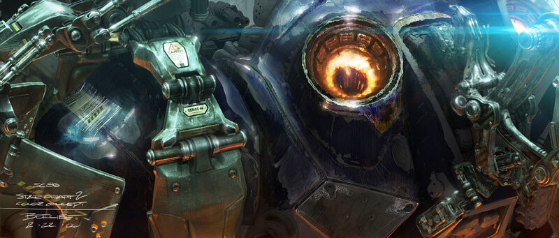 Mechanical Robot Torso — Blue