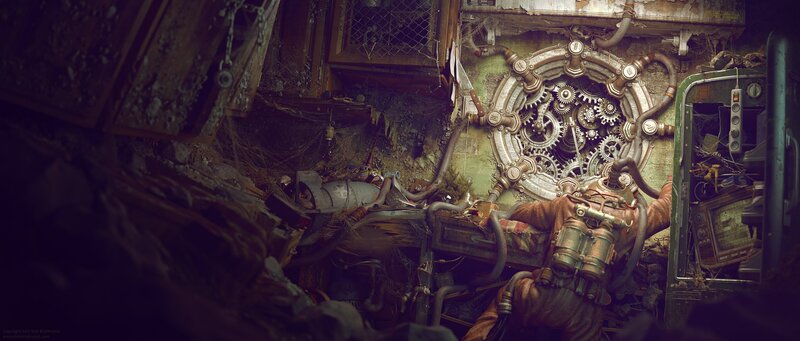Mechanical Room with Gears
