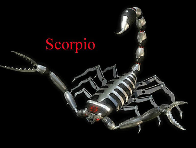 Mechanical Scorpion — Black, Dramatic, 3d Render