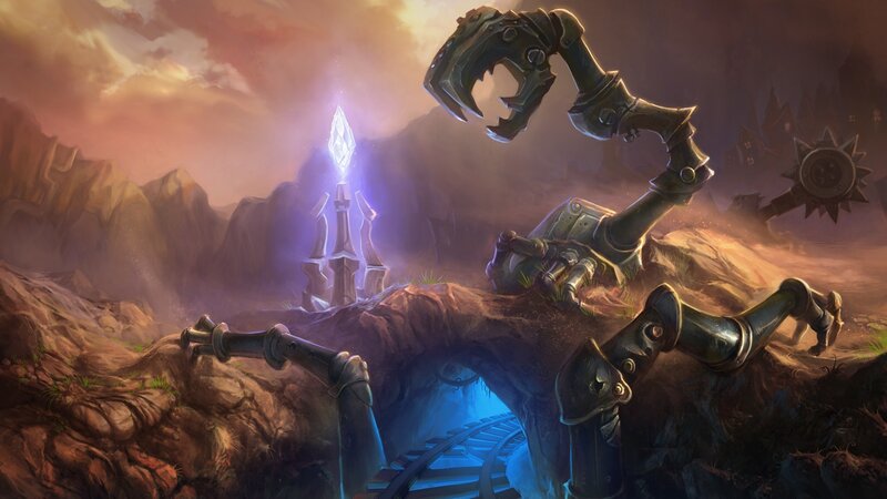 Mechanical Scorpion in a Mountain Pass