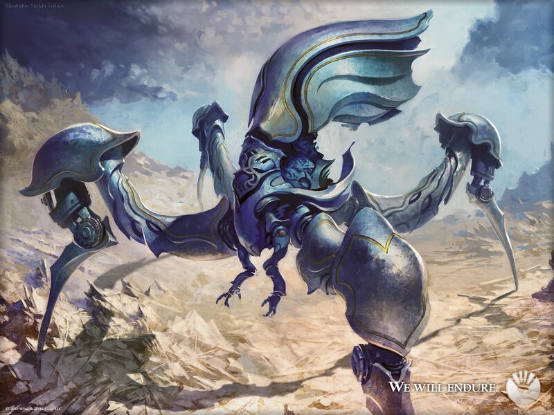 Mechanical Scorpion in Desert