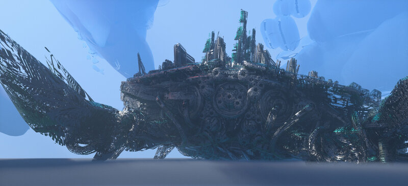 Mechanical Sea Creature — Blue