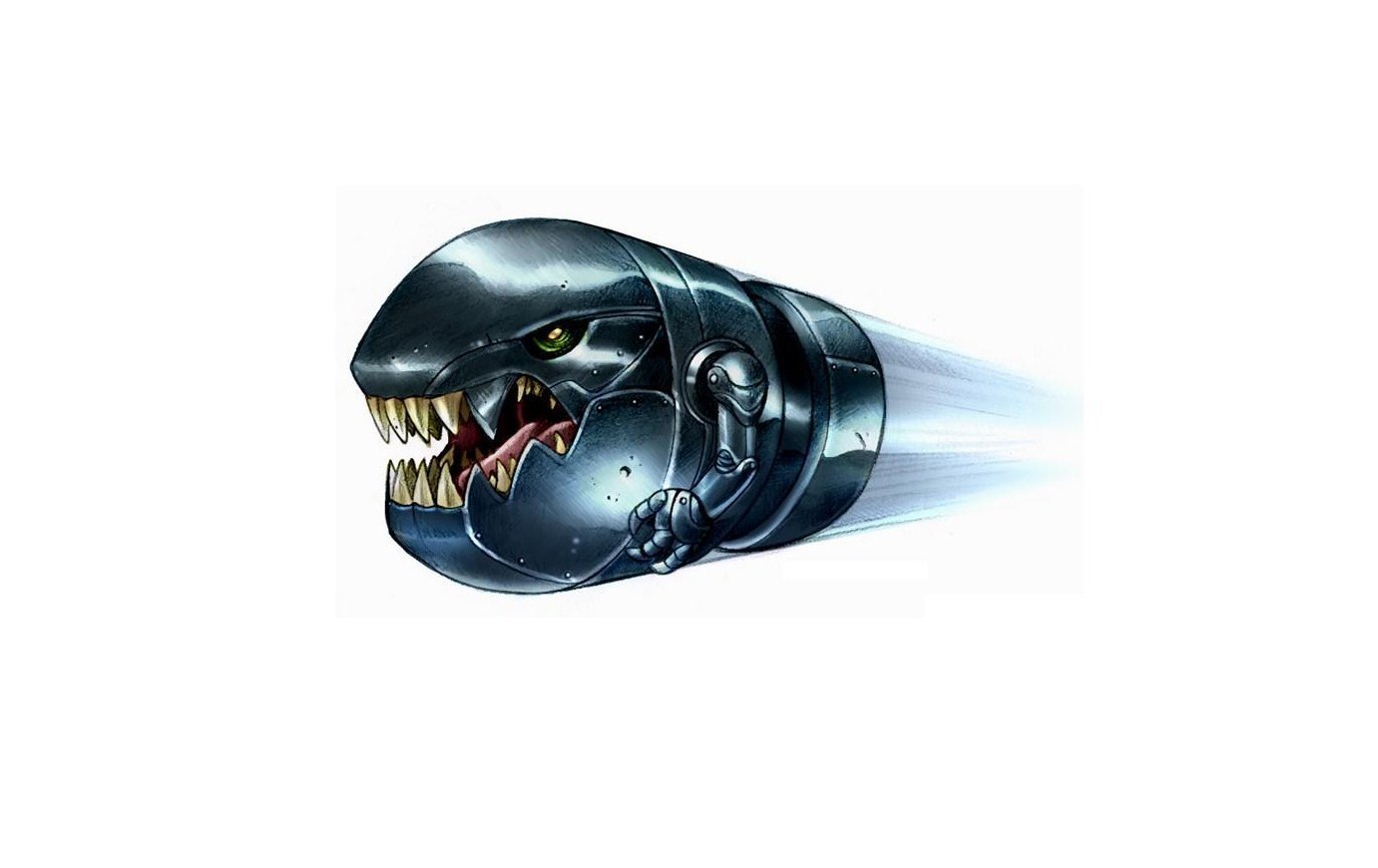 mechanical shark head