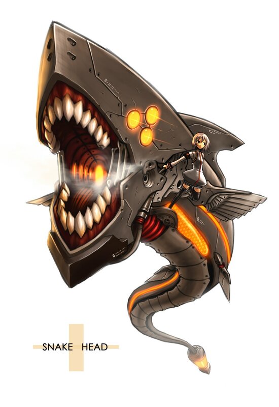 Mechanical shark with pilot