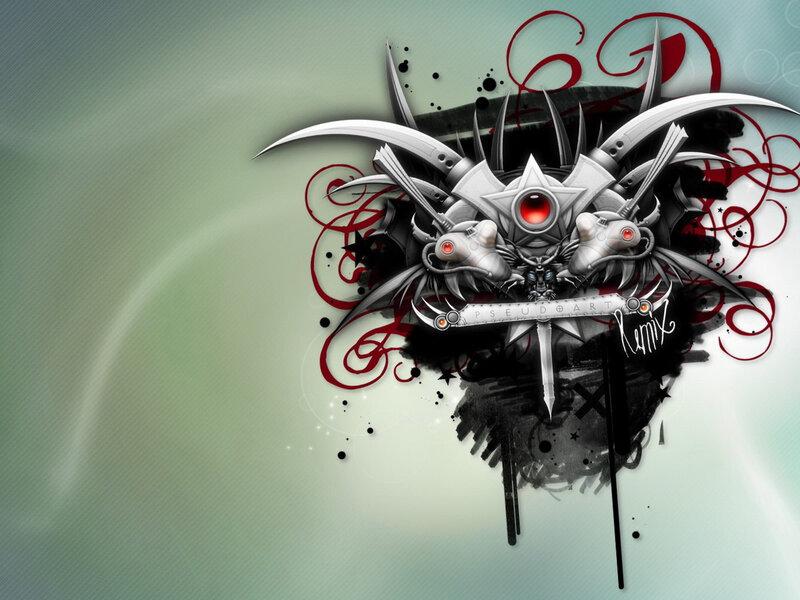 Mechanical Skull Design — Gray, Aggressive