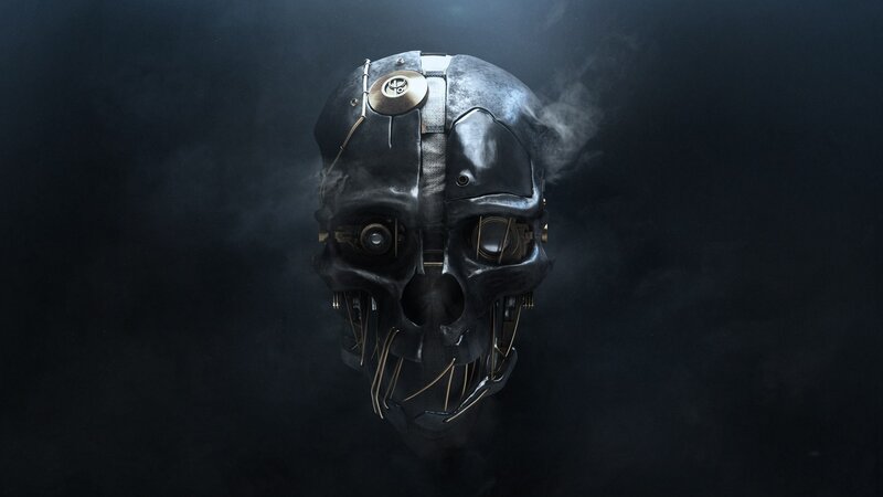 Mechanical Skull Mask — Black, Dark, Dramatic, 3d Render