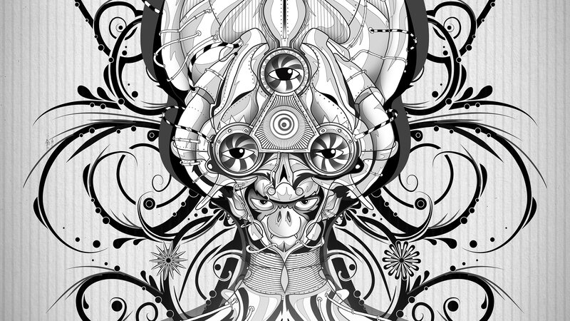 Mechanical Skull with Eyes