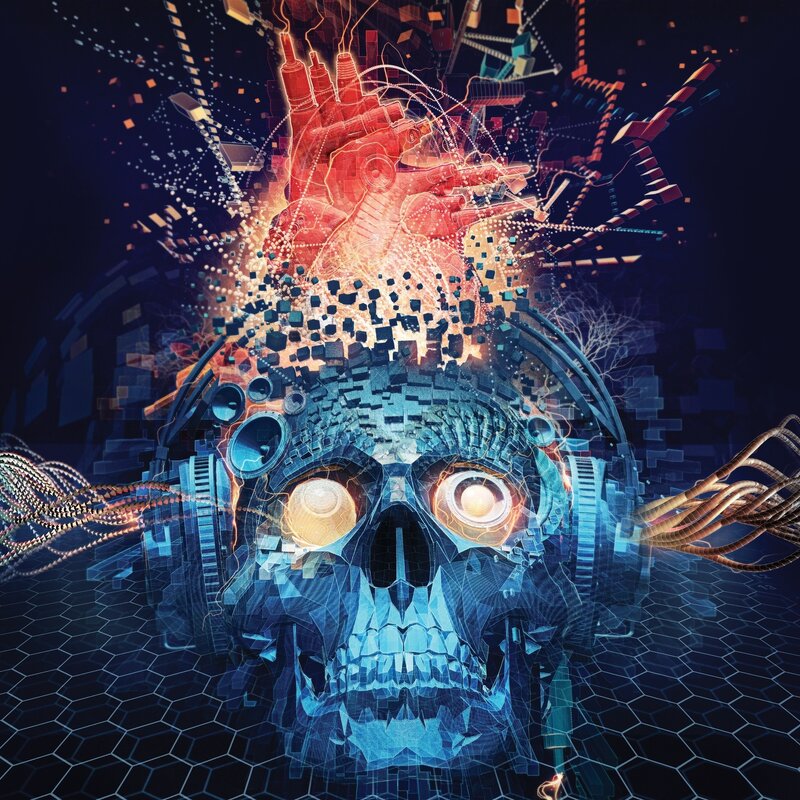 Mechanical Skull with Heart
