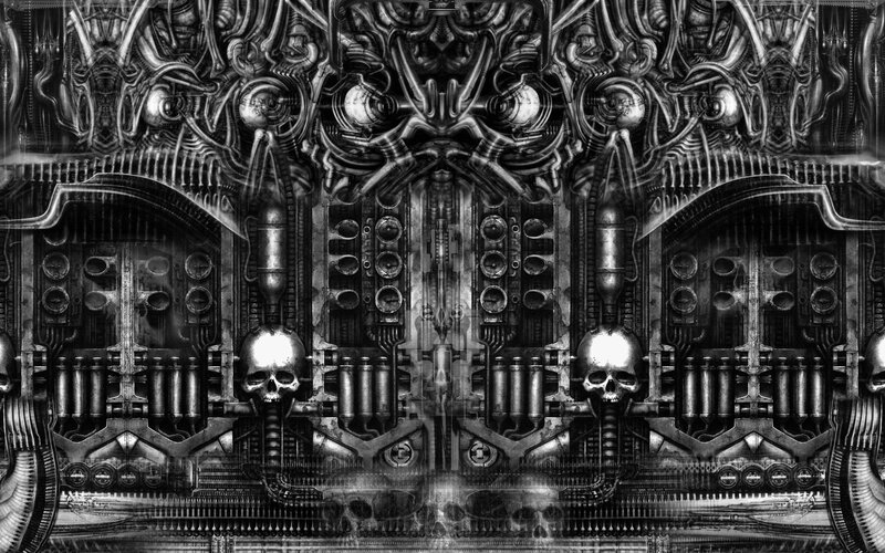 Mechanical Skulls — Black, Dark