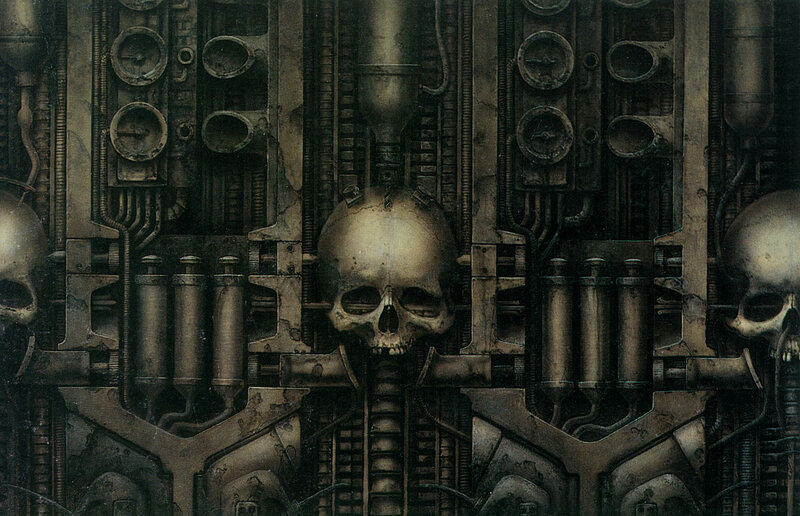 Mechanical skulls in industrial setting