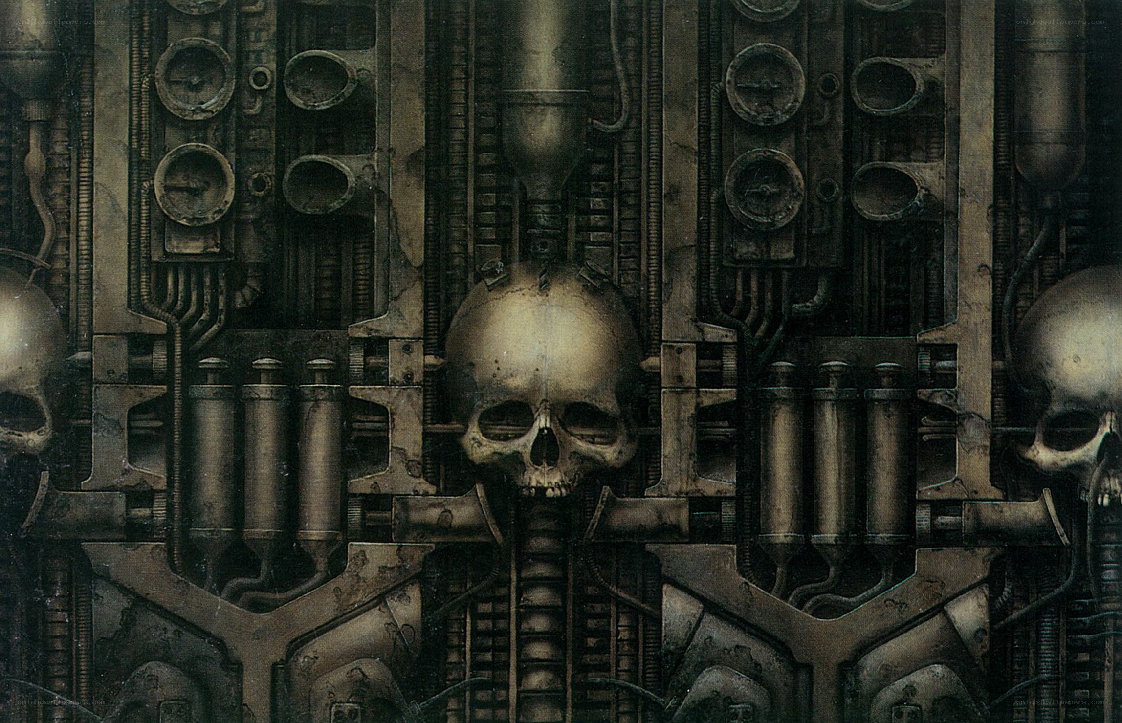 Mechanical skulls in industrial setting