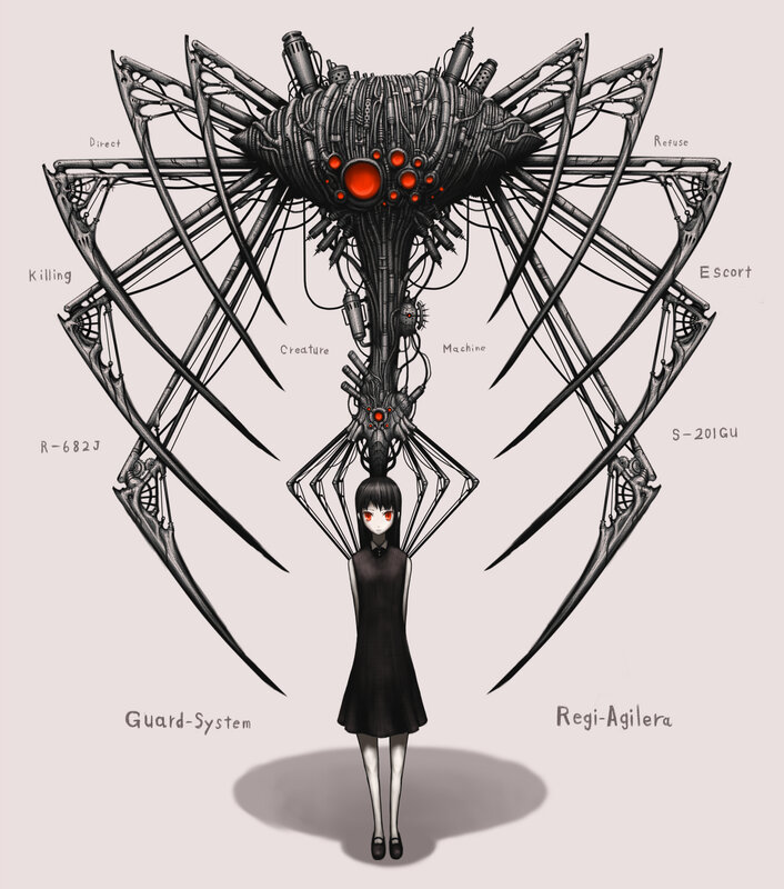 mechanical spider creature