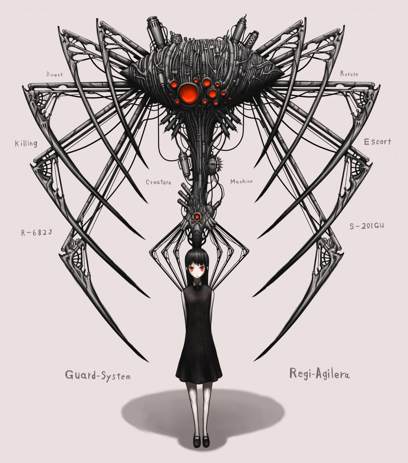 mechanical spider creature