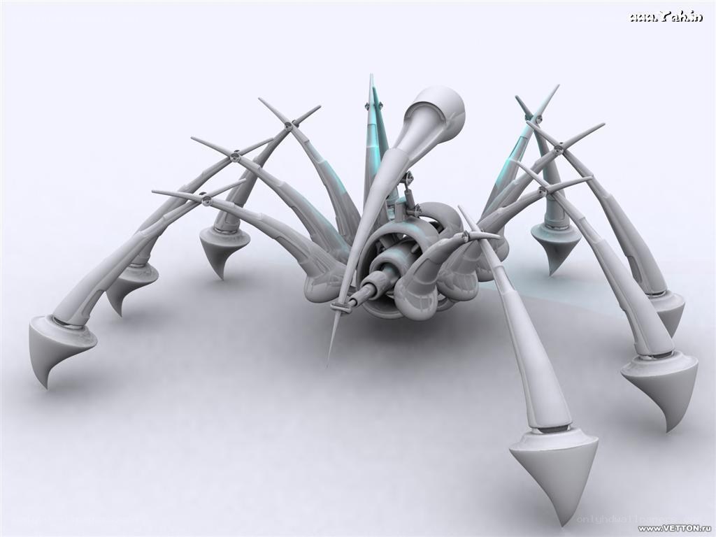 mechanical spider creature