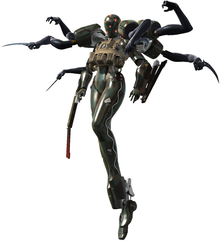 mechanical spider-like combatant