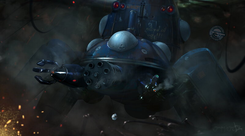 Mechanical Spider Robot — Blue