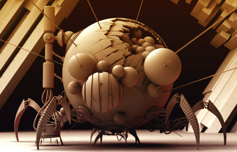 Mechanical Spider Robot — Brown, Dramatic
