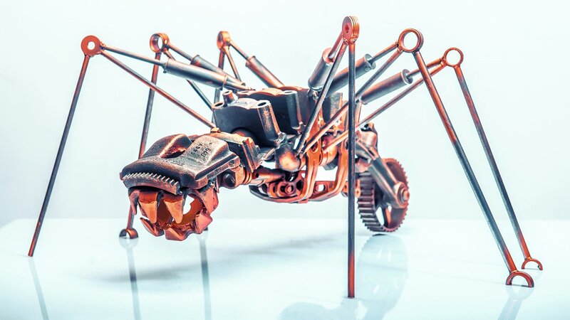 Mechanical Spider Sculpture