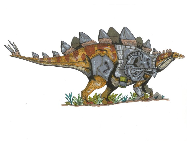 mechanical stegosaurus dinosaur