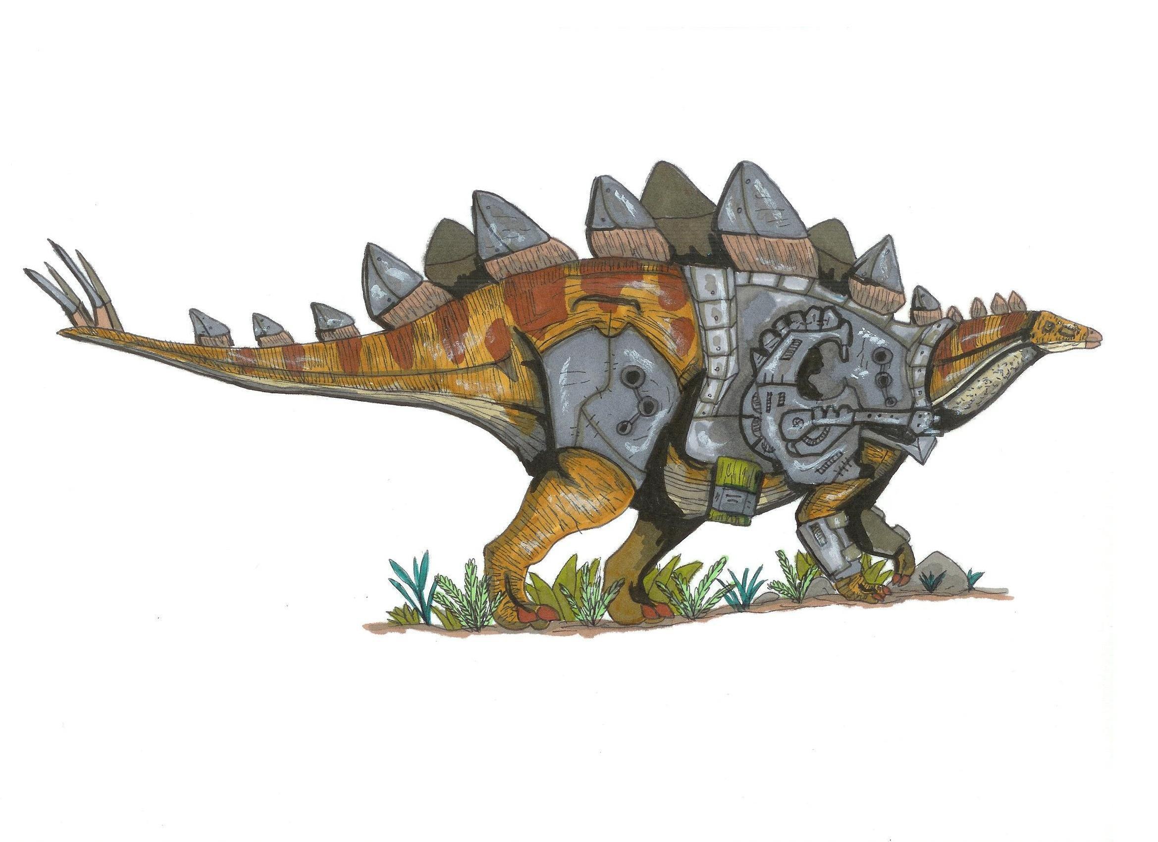 mechanical stegosaurus dinosaur