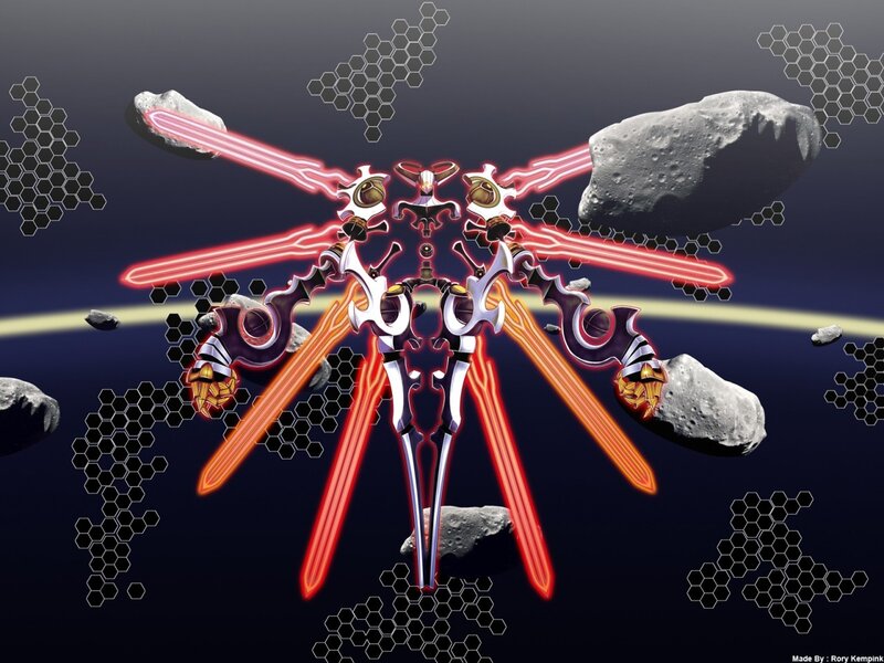 Mechanical sword entity in space