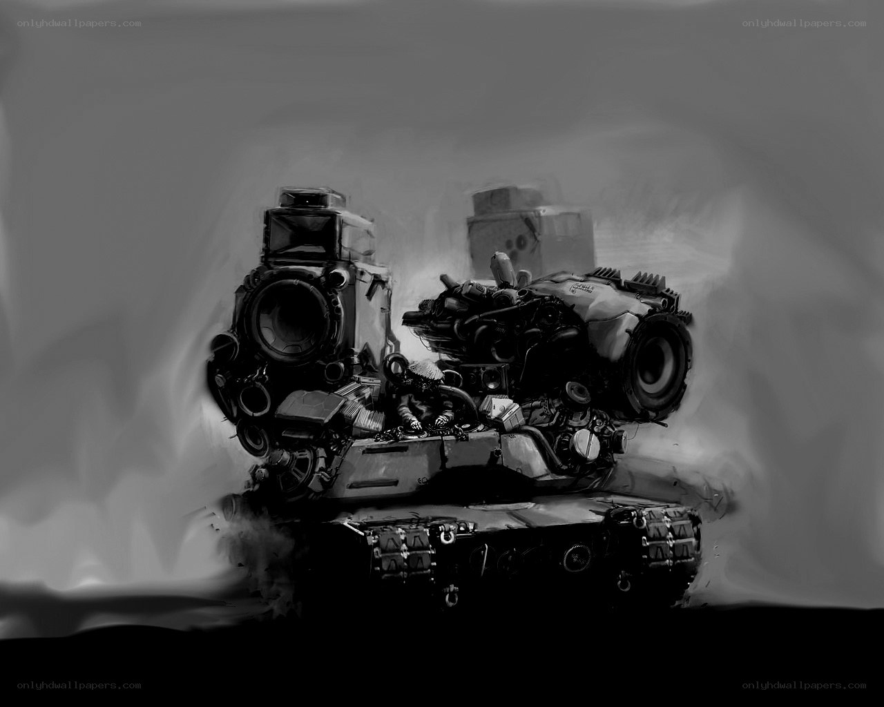 mechanical tank concept art
