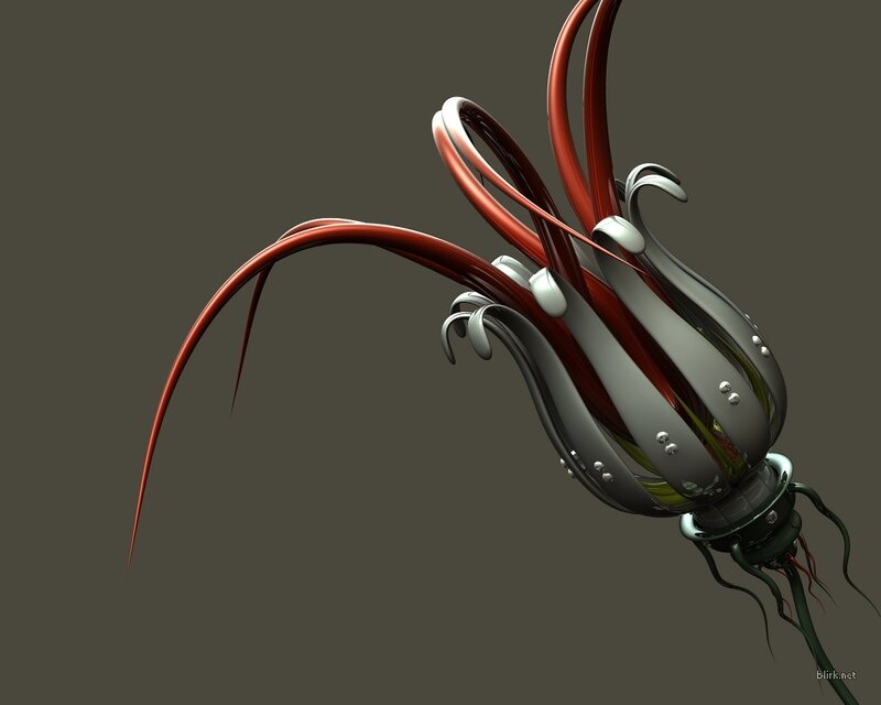 Mechanical Tentacle Creature — Gray, Dark