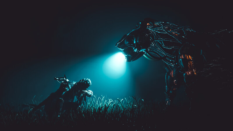 Mechanical Tiger and Warrior