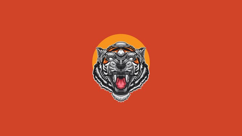 Mechanical Tiger Head — Red