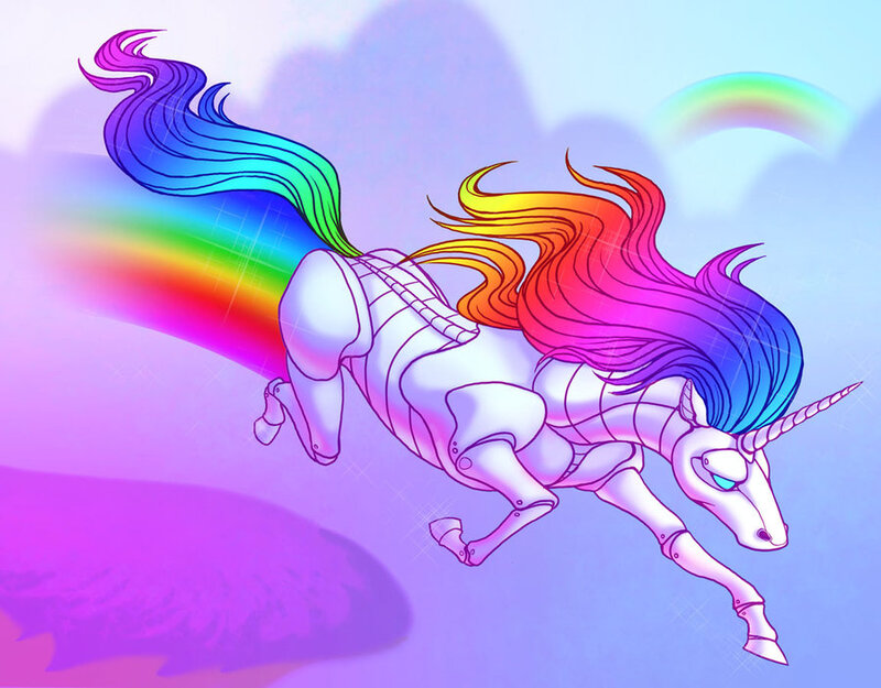 Mechanical Unicorn — Purple