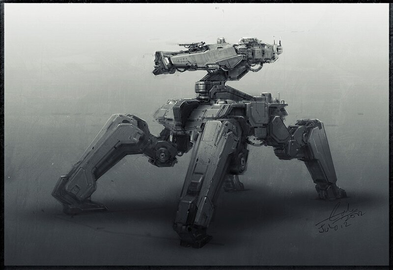 Mechanical Walker Robot — Gray