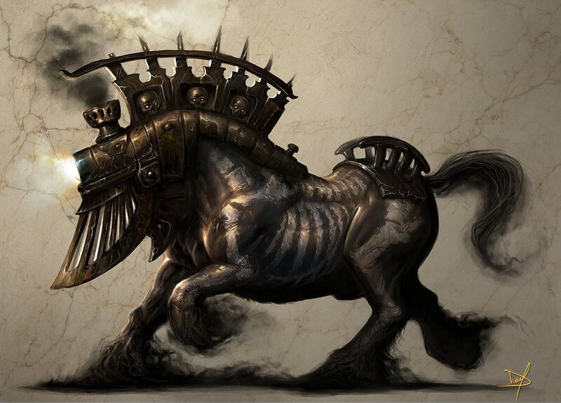 mechanical warhorse steampunk