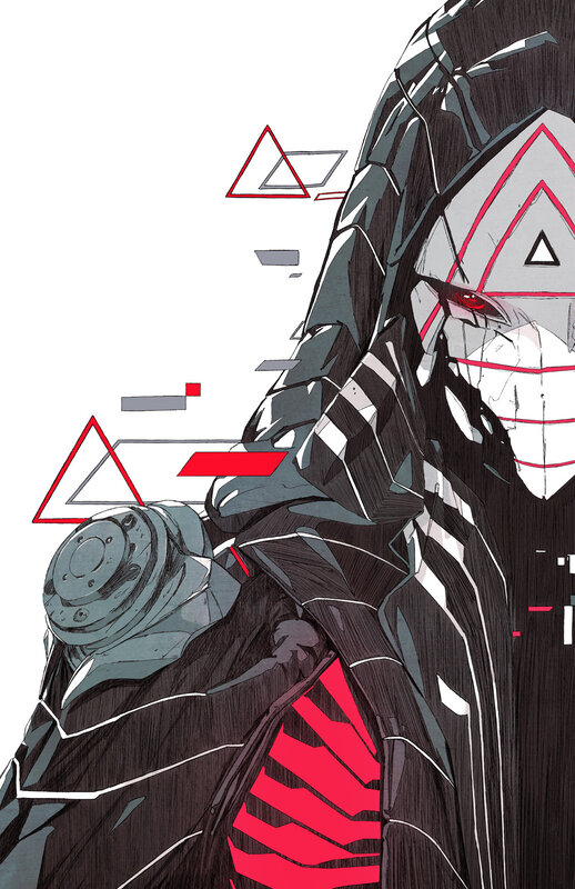 Mechanical Warrior — Black, Dramatic, Manga