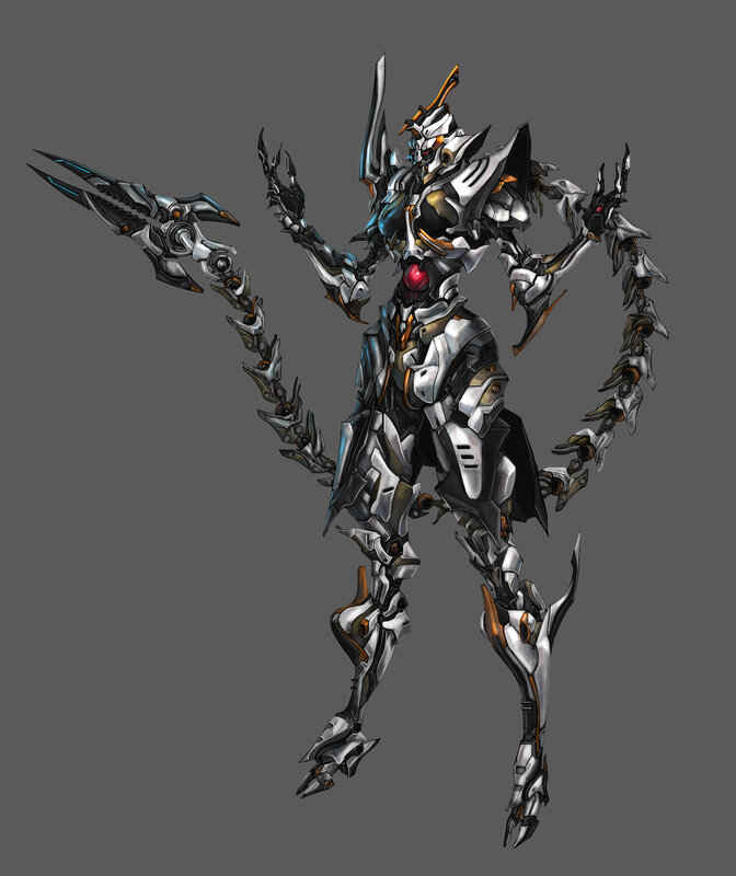 mechanical warrior concept art
