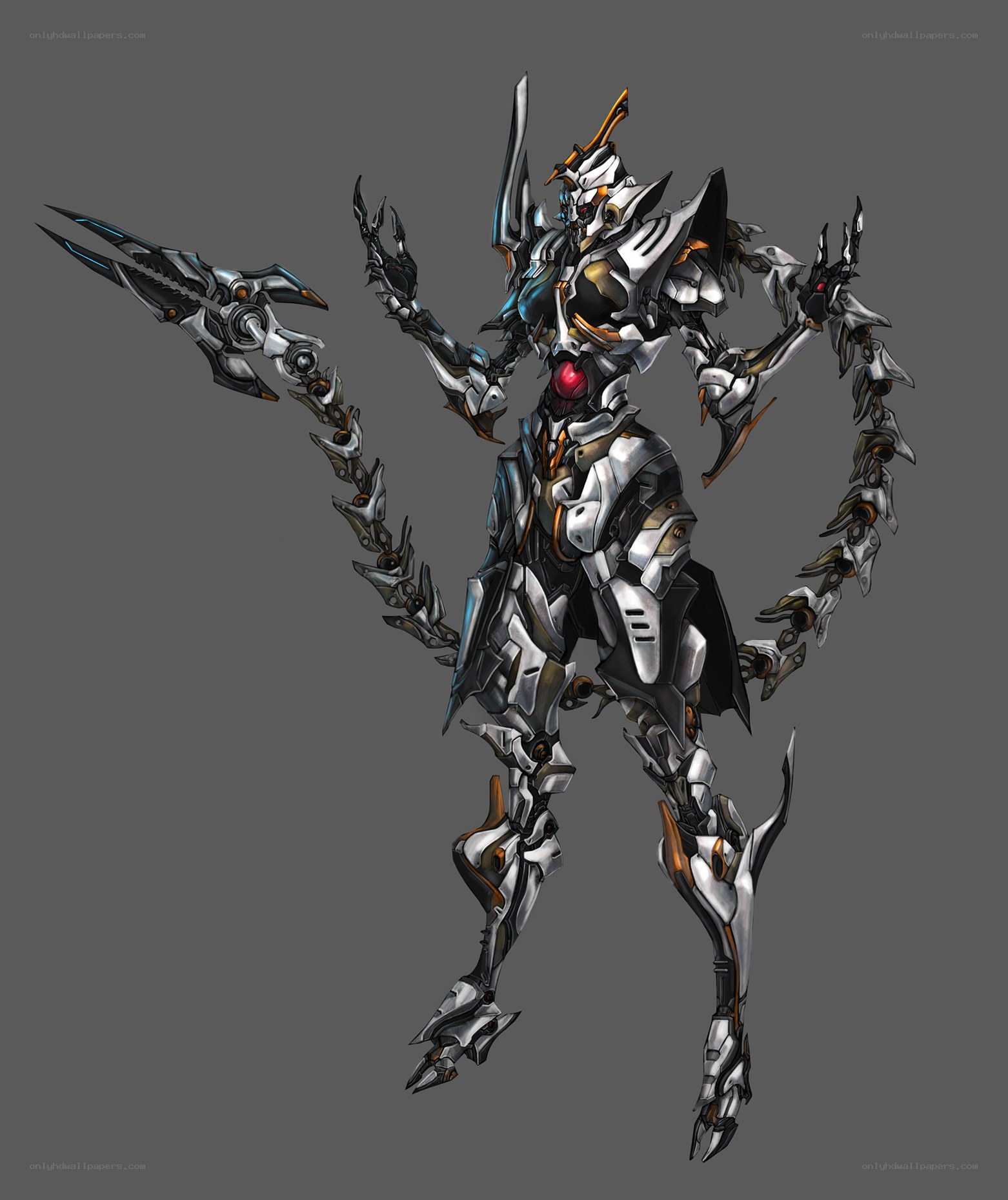 mechanical warrior concept art