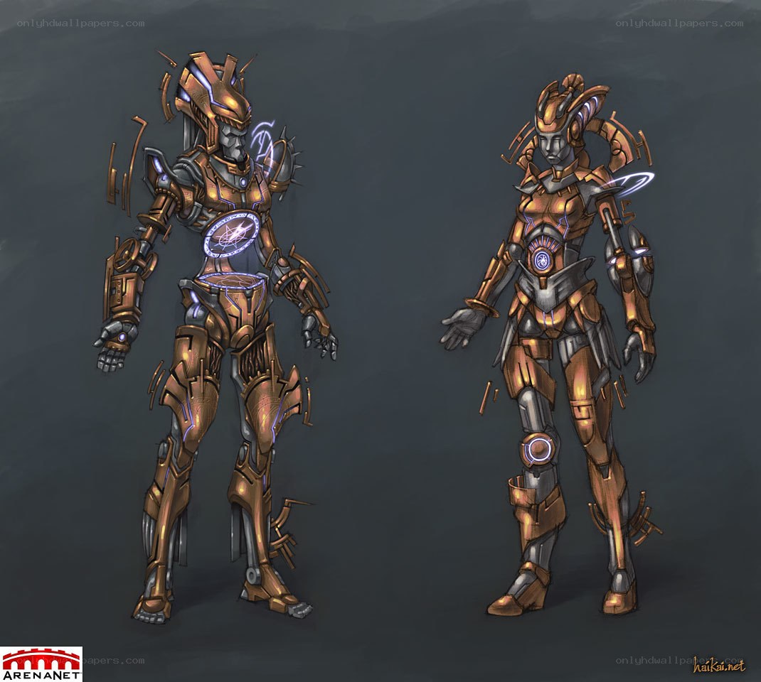 mechanical warrior concept art