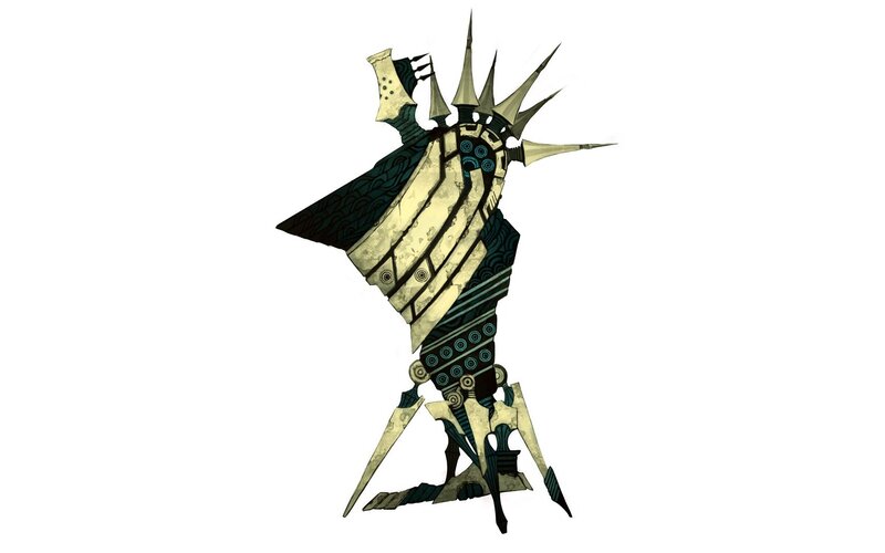 mechanical warrior concept art