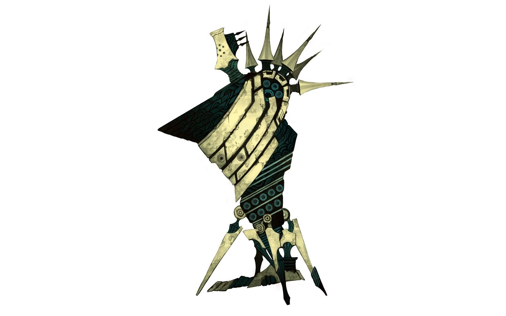 mechanical warrior concept art